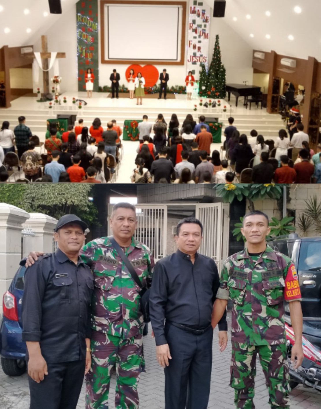 Babinsa Kota Tinggi Monitoring& Patroli ke Gereja Kalam Kudus
