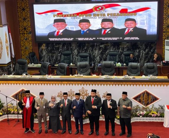 Empat Pimpinan Sudah Dilantik, DPRD dan Pemko Pekanbaru Siap Bersinergi
