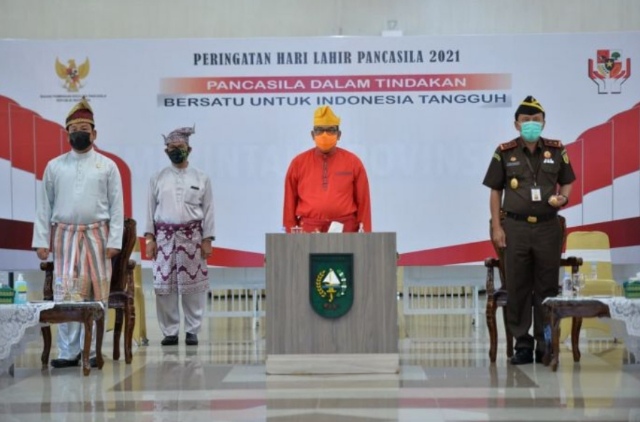 Wagubri Ikuti Upacara Peringatan Hari Lahir Pancasila Tahun 2021 Secara Virtual