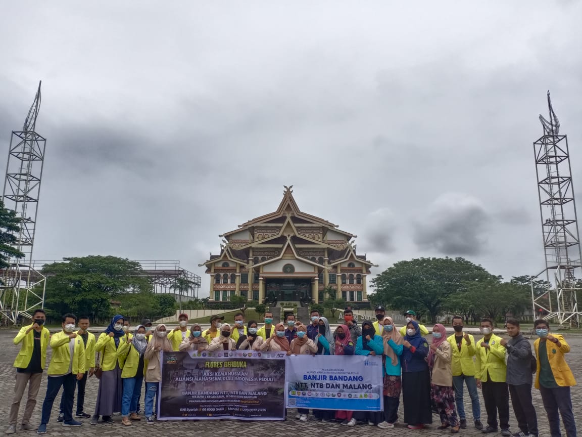 Aliansi Mahasiswa Riau Indonesia Galang Bantuan Peduli Banjir dan Gempa