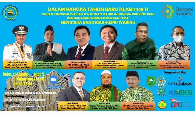 Peringati Tahun Baru Islam, MES PW DMI Taja Webinar Bertemakan Konversi BRK Syariah