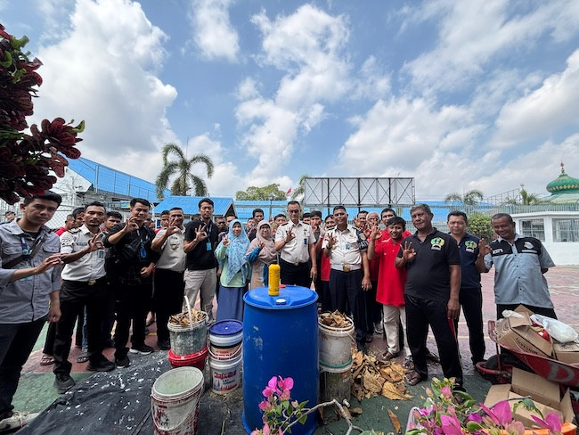 Warga Binaan Lapas Pekanbaru Dilatih Olah Sampah Jadi Pupuk Organik