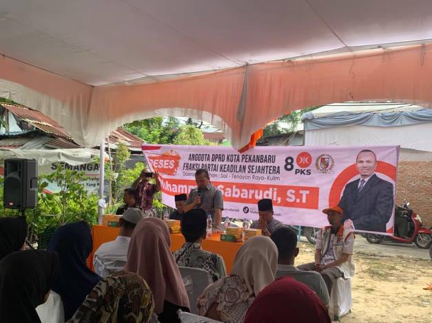 Sabarudi Turun Reses, Masyarakat RW 10 Sialang Sakti Masih Keluhkan Banjir