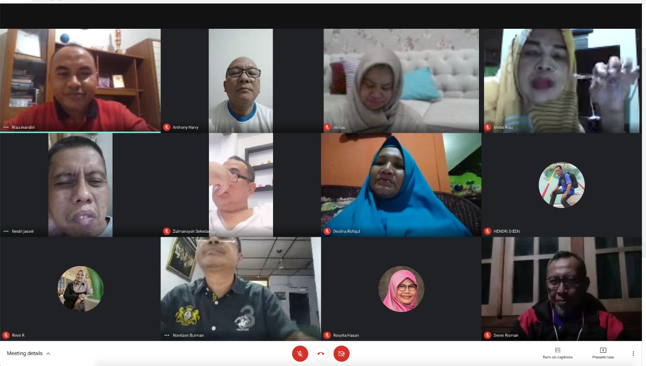 Rapat Pleno Virtual, Pengurus SMSI Riau Bahas Beberapa Agenda Strategis