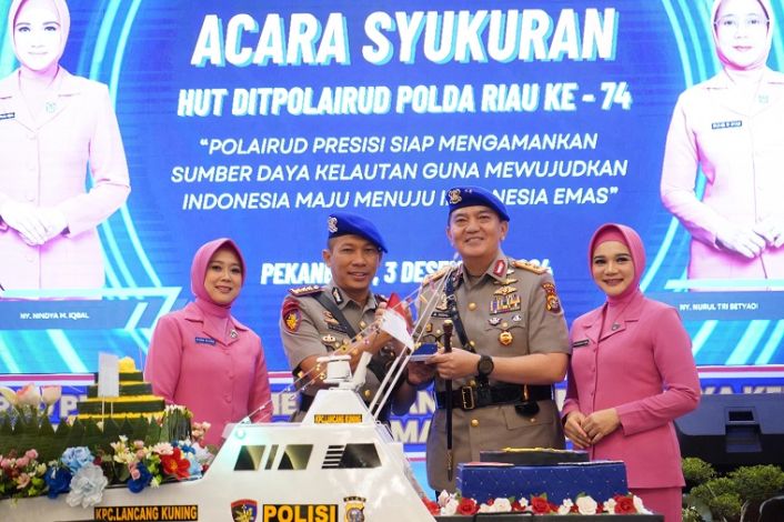 Ditpolairud Polda Riau Gelar Syukuran HUT ke-74,