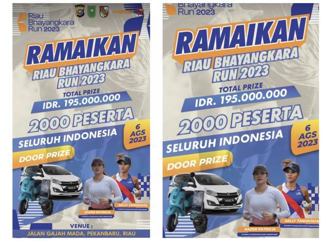 Para Pelaku UMKM Dilibatkan dalam Event Bhayangkara Run di Pekanbaru