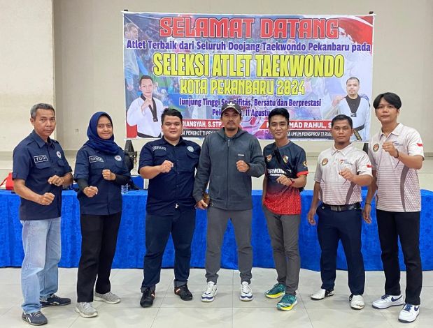 Persiapan Kejurda 2024, Pengurus Taekwondo Pekanbaru Lakukan Seleksi Atlet
