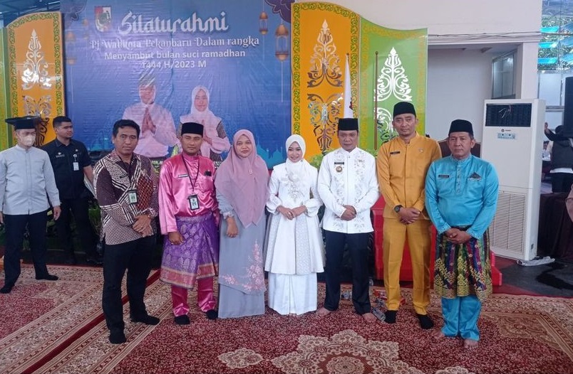 Camat Binawidya Hadiri Halal Bihalal dan Silaturahmi Bersama Pj Walikota