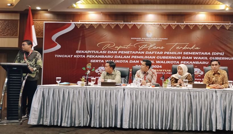 KPU Pekanbaru Tetapkan 789.236 DPS untuk Pilkada 2024