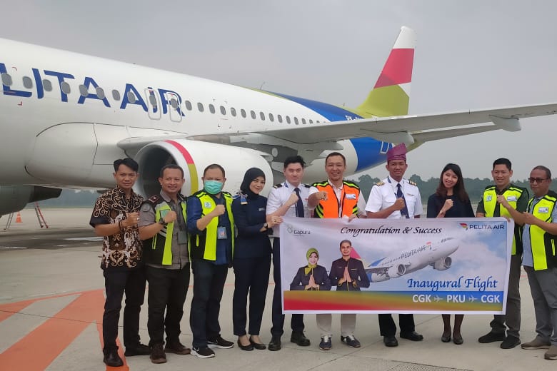 Pelita Air Terbang Perdana di SSK II Pekanbaru