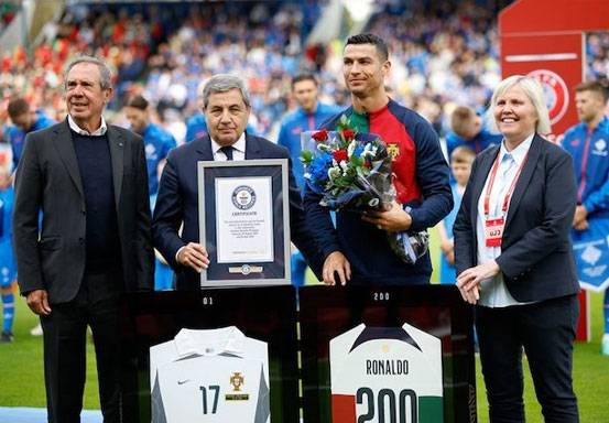 Cristiano Ronaldo Catatkan 200 Penampilan Bersama Portugal