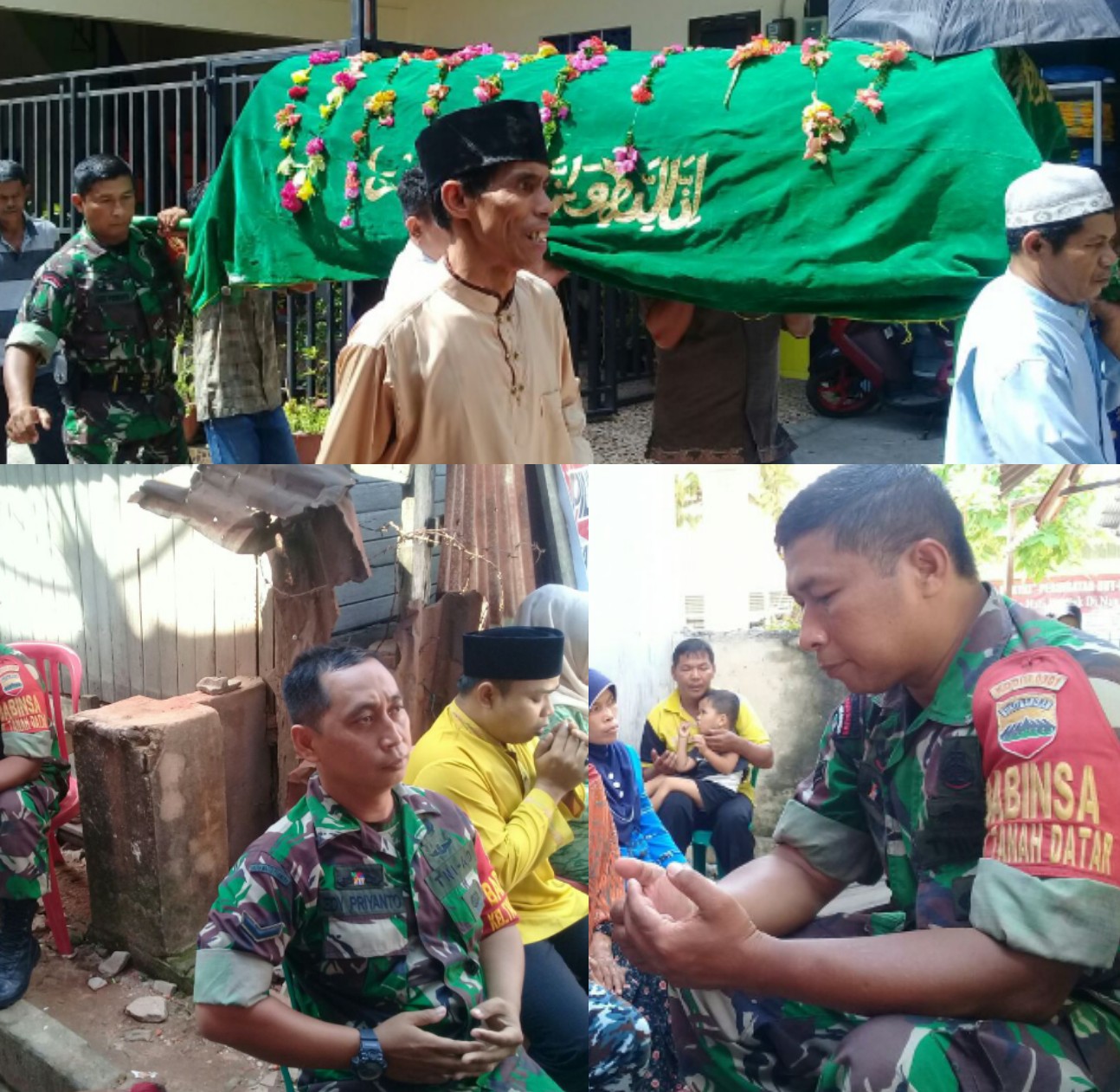 Babinsa Kodim 0301/Pekanbaru Takziah ke Rumah Warga Panger 