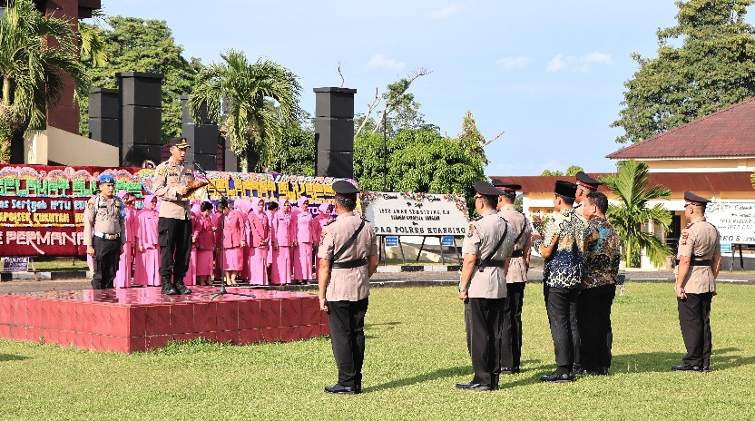 Sertijab Tiga Perwira Polres Kuansing, Kapolres Doakan Sukses Emban Amanah