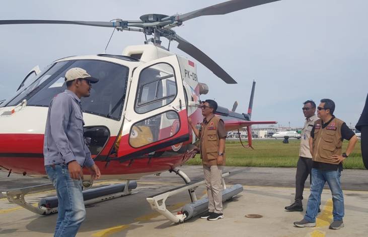 2 Helikopter Water Bombing dan Patroli BNPB Siaga di Riau