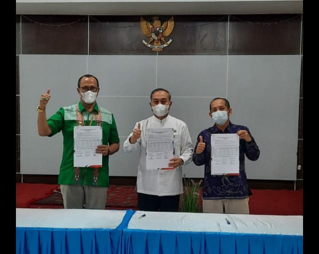 Bersama DJP Kanwil Riau, BPKAD Pekanbaru Tandatangani Berita Acara Rekonsiliasi Pajak Pusat Semester I
