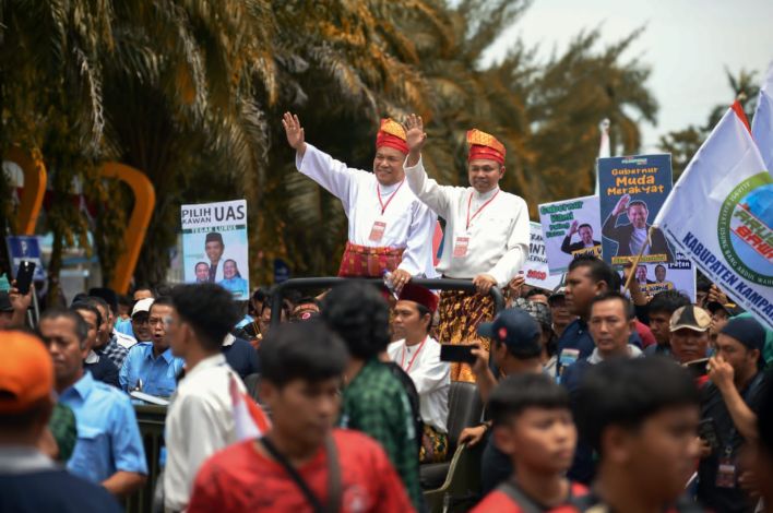 Resmi Daftar ke KPU Riau, Abdul Wahid - SF Hariyanto Jamin Satu Rumah Satu Sarjana