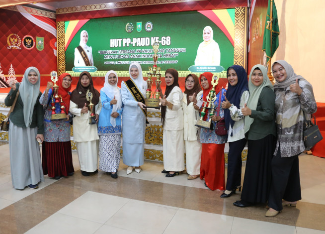 IGTKI Pekanbaru Pertahankan Gelar Juara Umum Porseni TK se-Riau