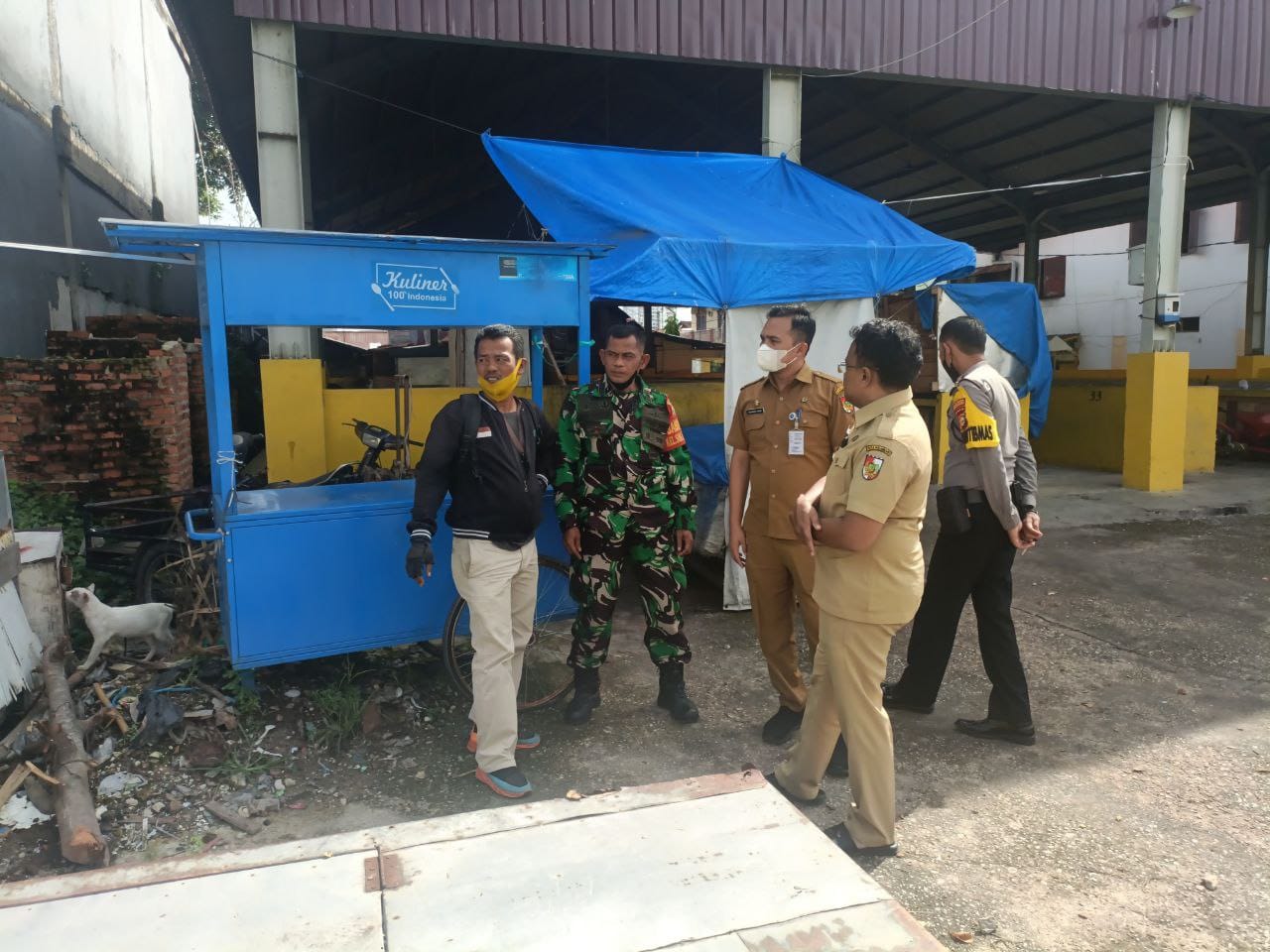 Tiga Pilar Kelurahan Sukaramai Tinjau Kebersihan Pasar Agussalim 