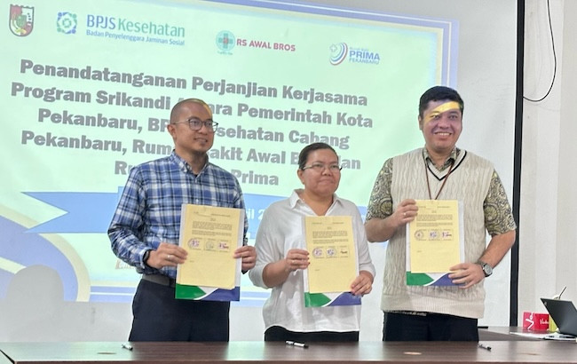 Perkuat Program UHC, Pemko Pekanbaru Gandeng BPJS dan Dua Rumah Sakit