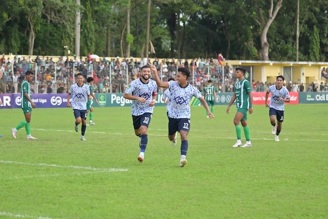 Babak Pertama, PSPS Pekanbaru Unggul 1-0 Atas PSMS Medan